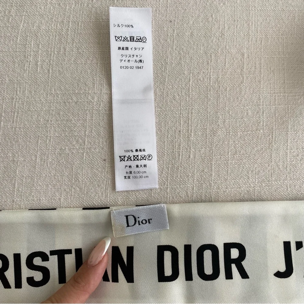 Christian Dior J'adore Striped Mitzah Scarf